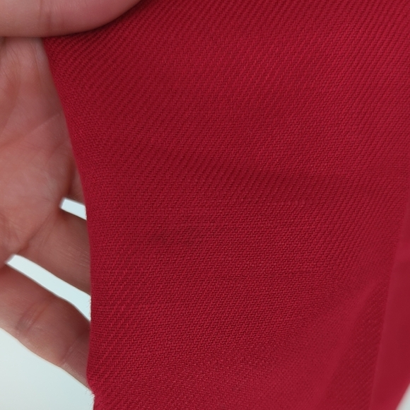 Vintage Emma James Linen Blend Straight Leg Dress Pant Red size 6P preppy work - Picture 7 of 8